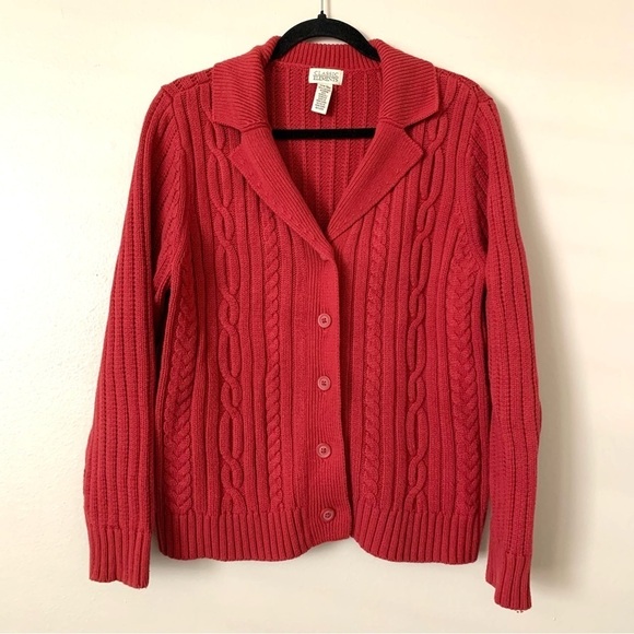 Vintage Classic Elements Cable Knit Button Cardigan - Picture 1 of 5